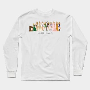 4/15 Tampa Iconic Outfits Eras Lineup Long Sleeve T-Shirt